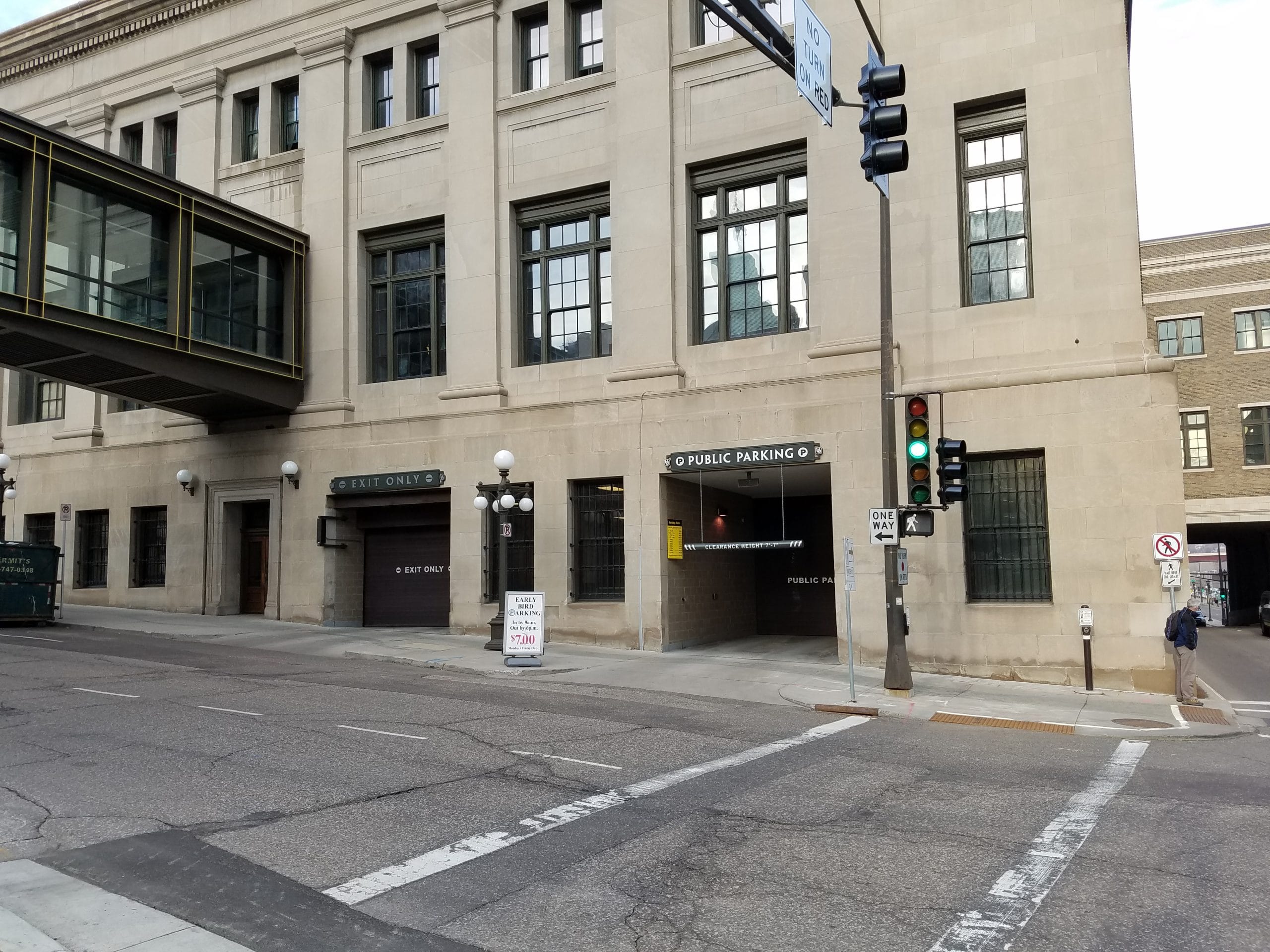 Union Depot parking lot A entrance