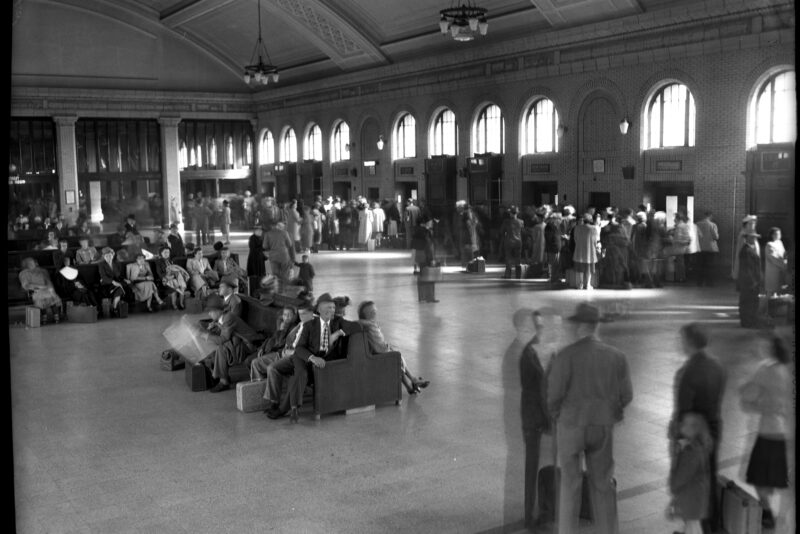 Historic photo of Union Depot's Waiting room