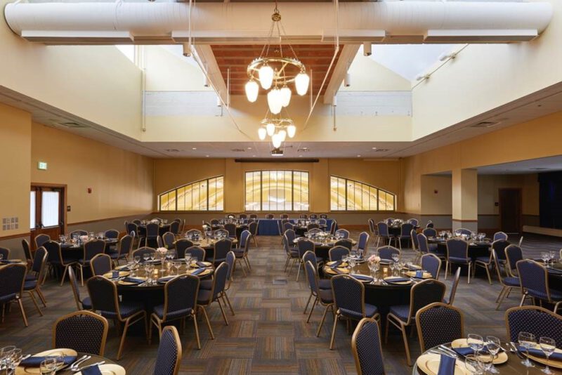 Red Cap Room with tables and table settings