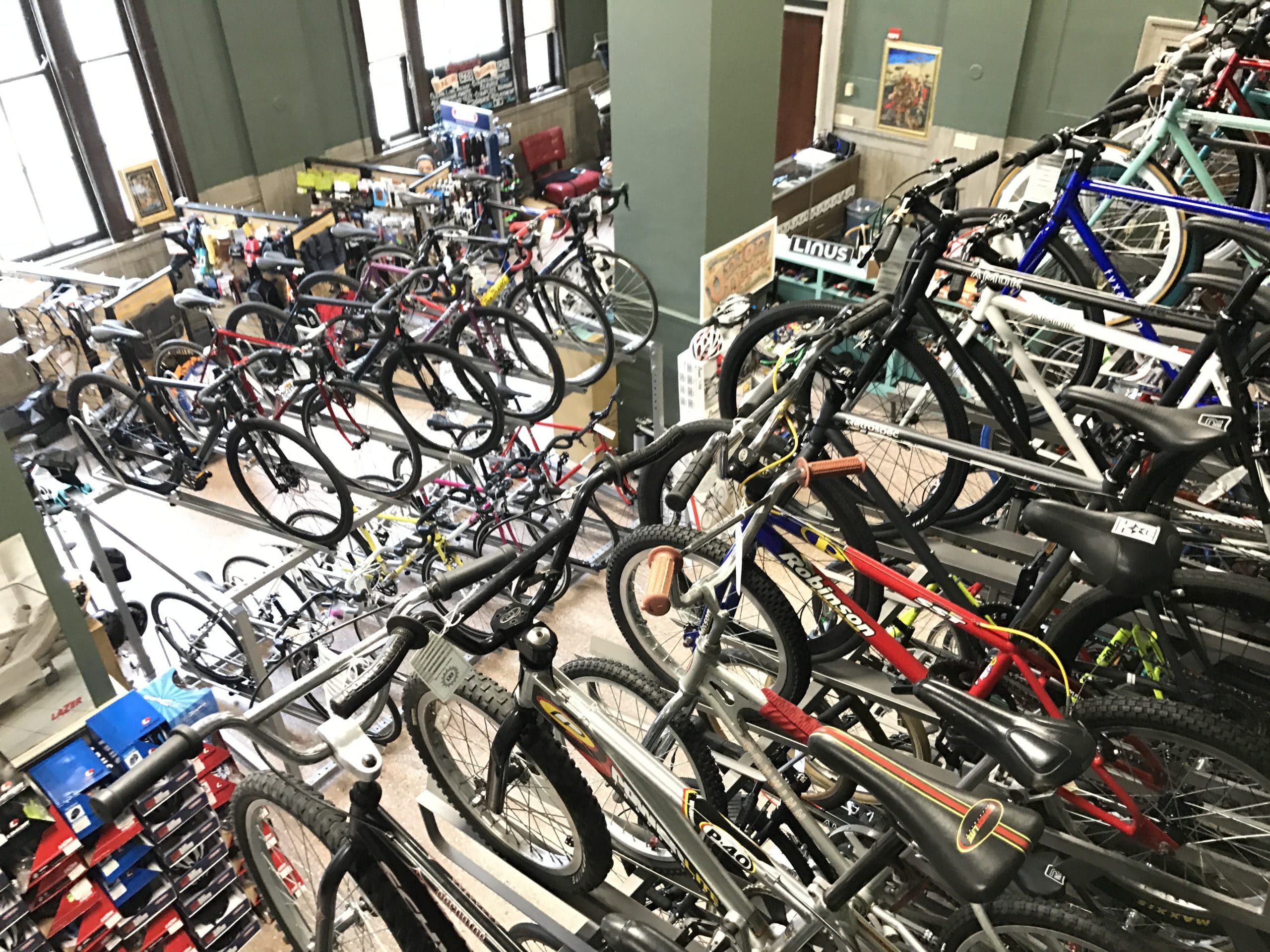 Bikes in a bike shop