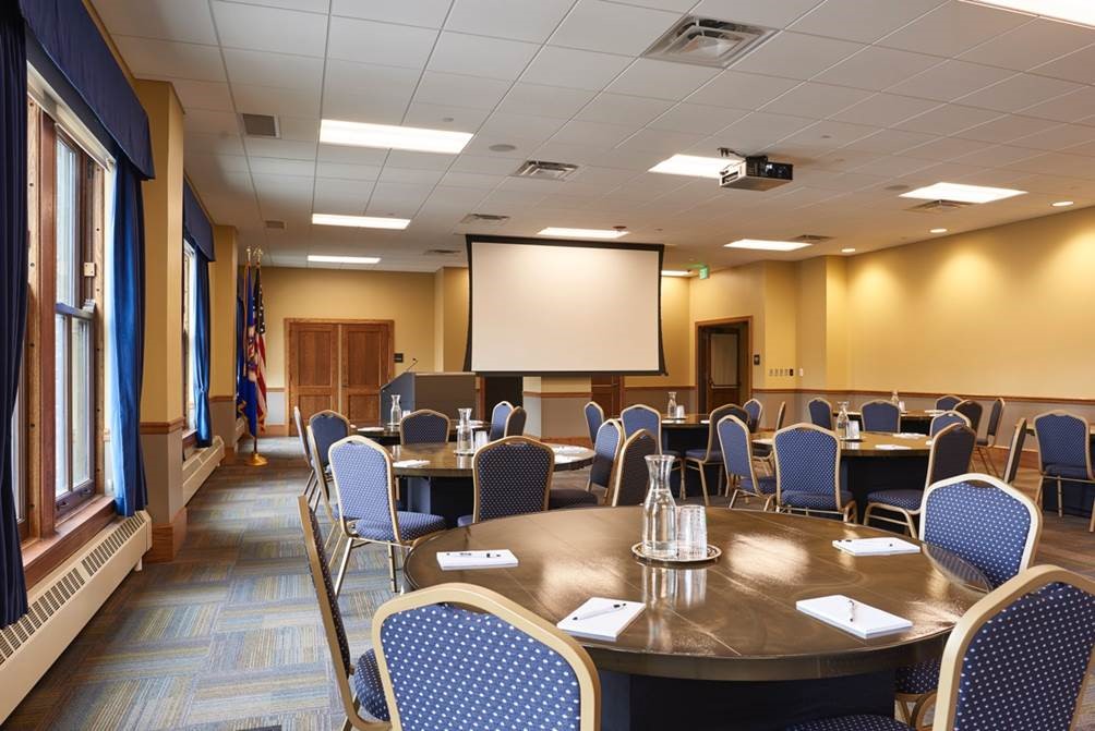 Veterans Gallery with tables set up