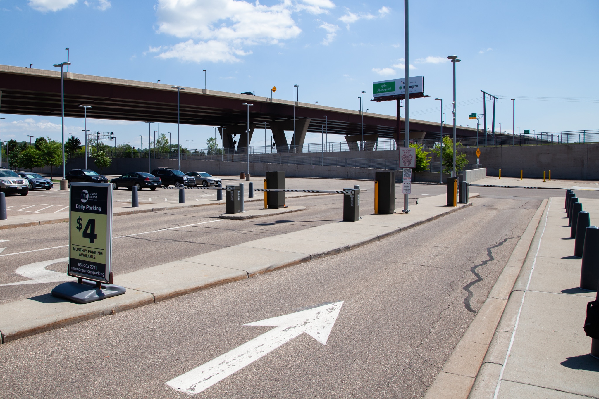 Entrance to parking lot C