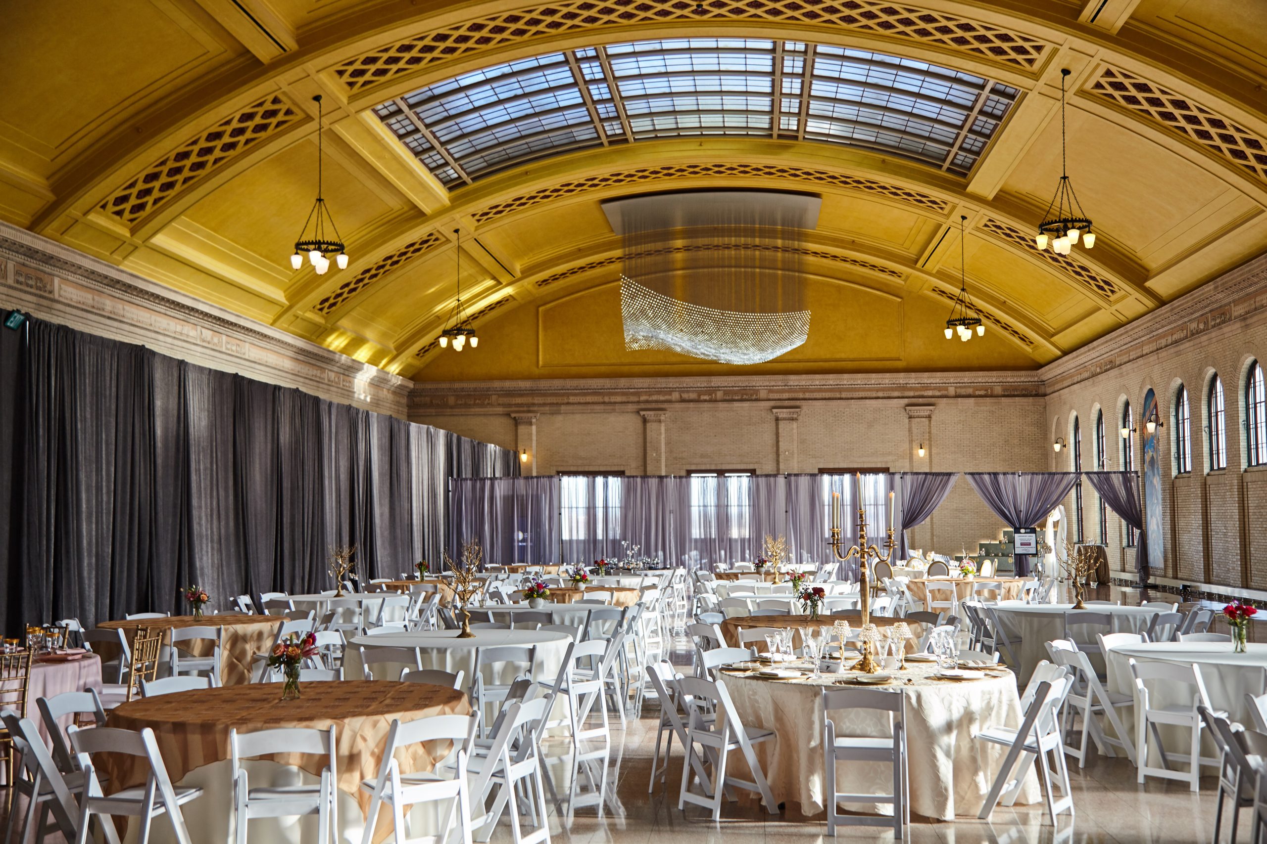 A private event setup in the Waiting Room of Union Depot