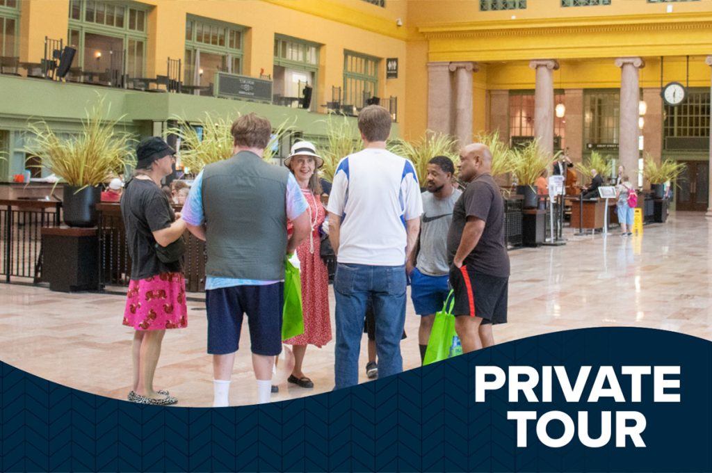 Private tour group at Union Depot