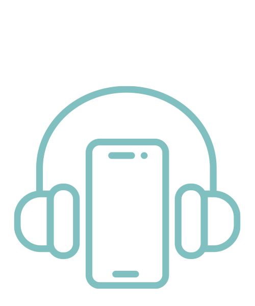 Icon of phone and headphones