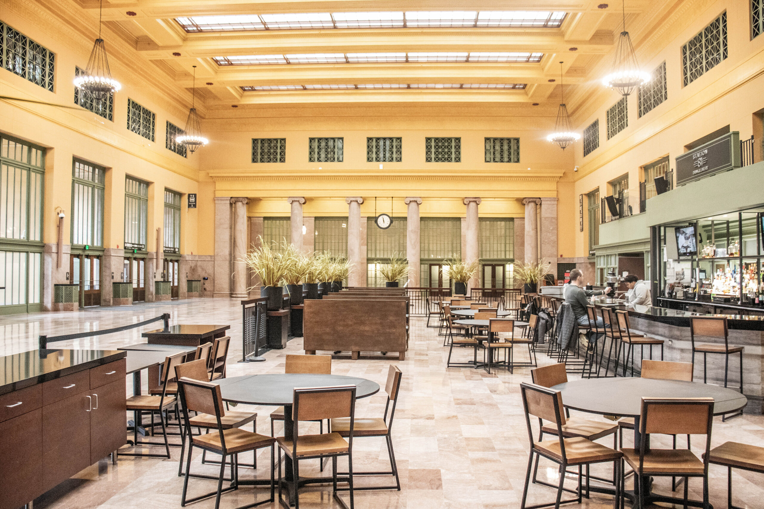 Dining area inside Union Depot