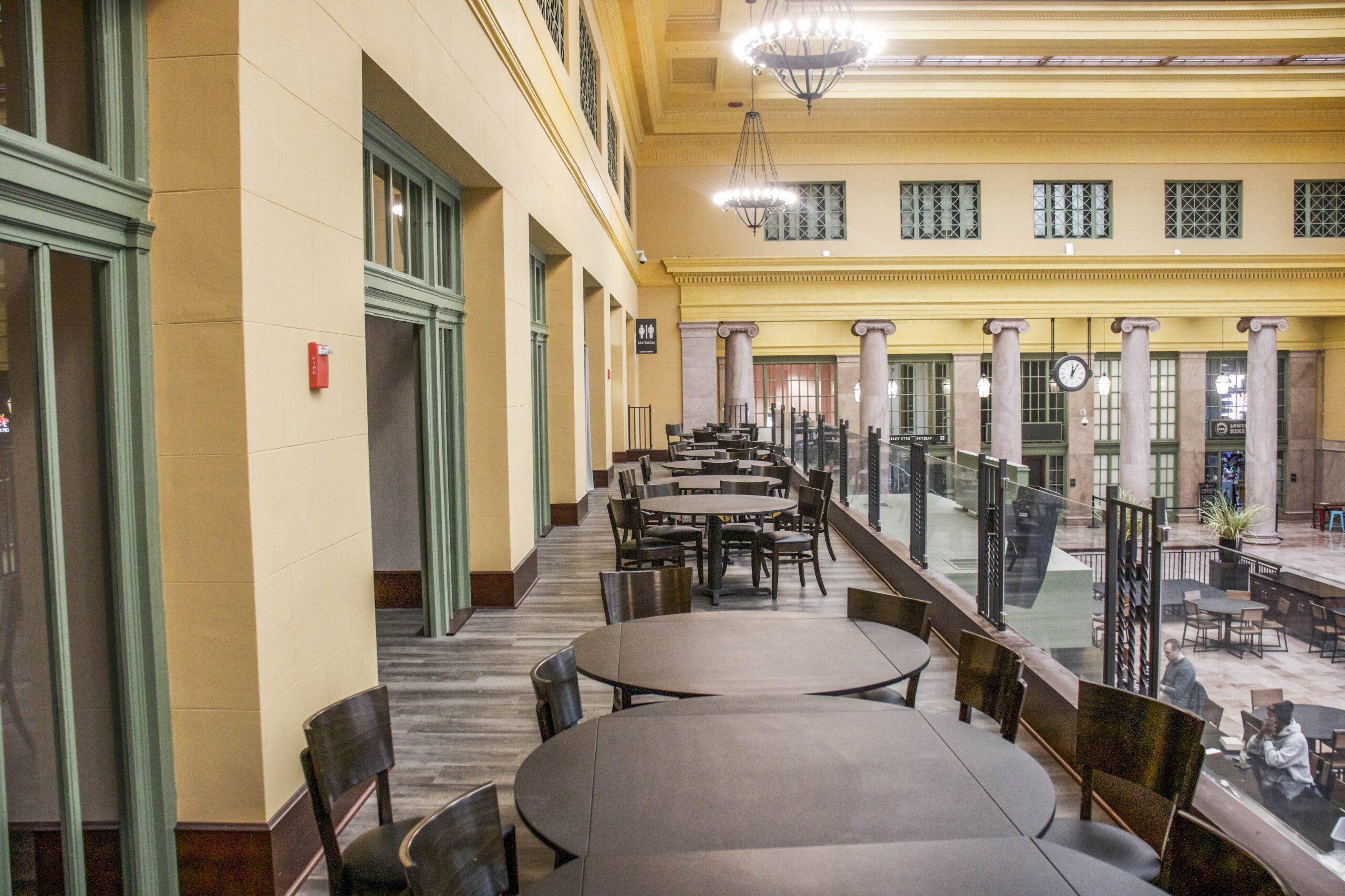 Mezzanine dining area inside Union Depot