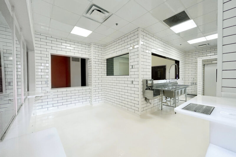 Interior kitchen space in Suite 140 and 150 at Union Depot