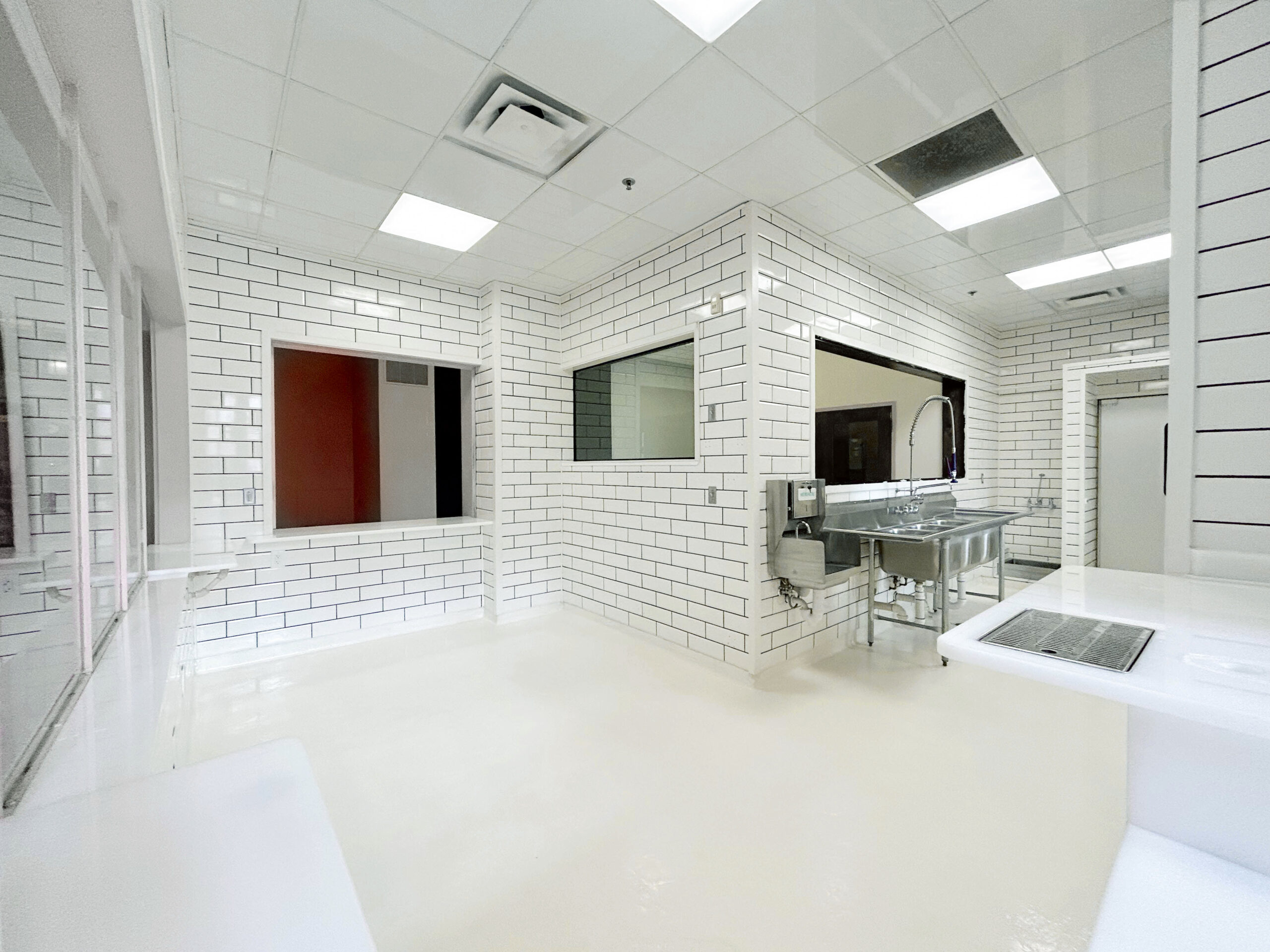 Interior kitchen space in Suite 140 and 150 at Union Depot