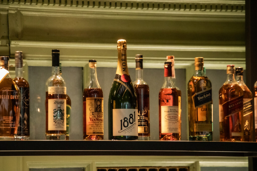 liquor bottles at 1881 by lake elmo inn