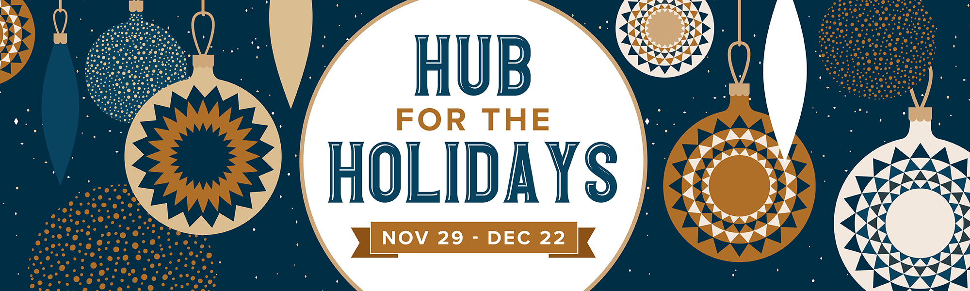 hub for the holidays 2024 graphic